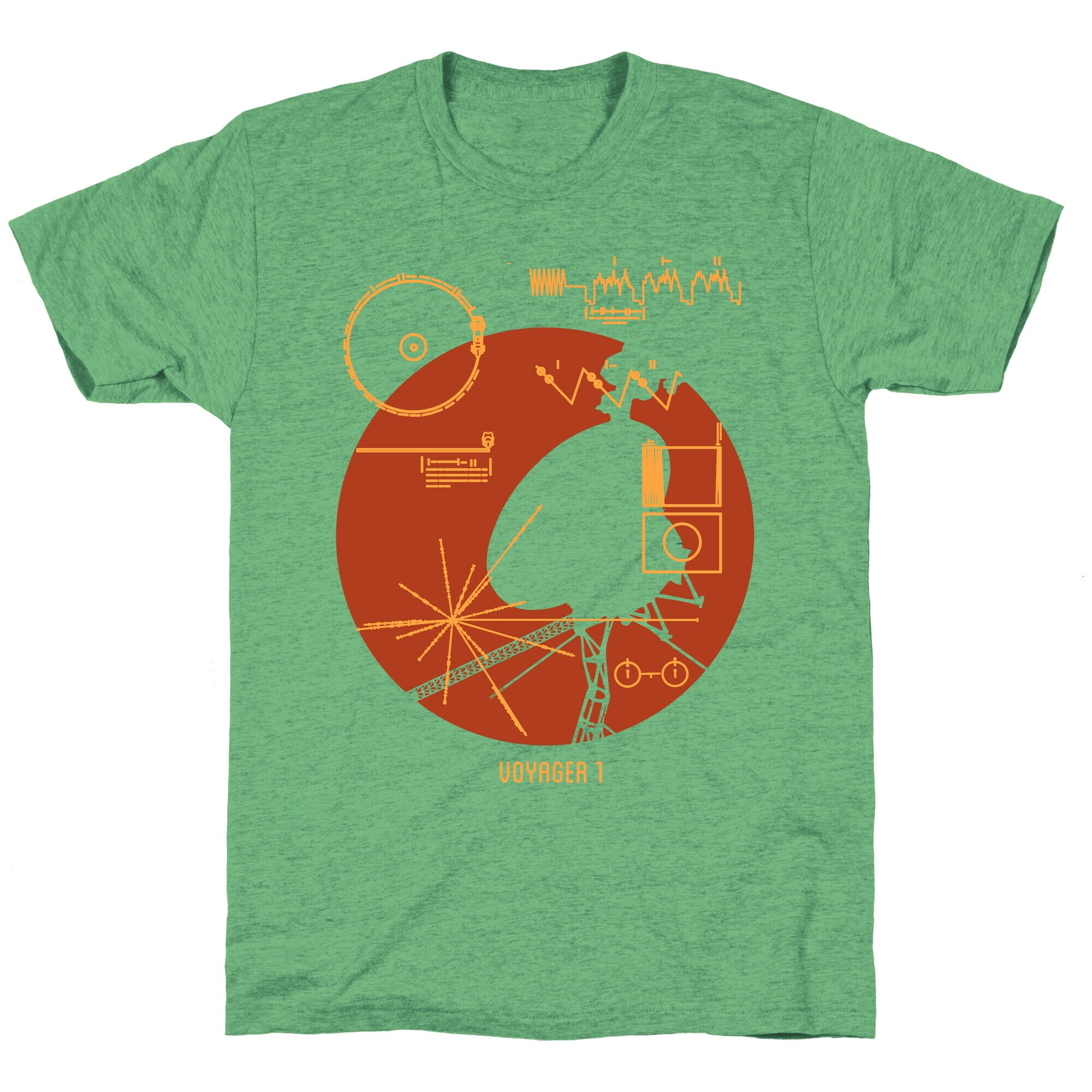 Retro Voyager 1 Golden Record Unisex Triblend Tee